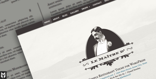 Le Maitre d’: Super Simple Restaurant WordPress Theme
